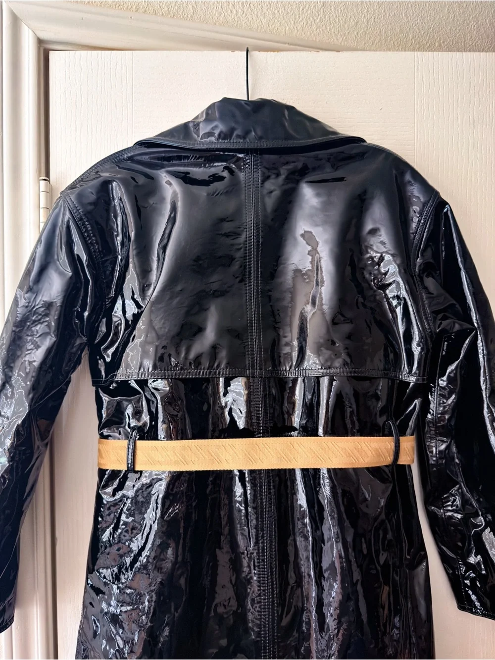Tory‎ Burch Patent Leather Trench Coat Belted Black 0 NWT